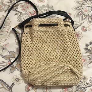 Elegant Cream Crochet Women Bag